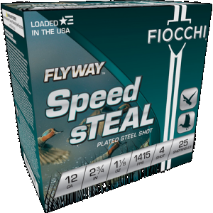 FIOCCHI Flyway Speed Teal Shotgun Loads 12 Ga. 2.75 In. 1 1/8 Oz. 4 Shot 25 Rd.