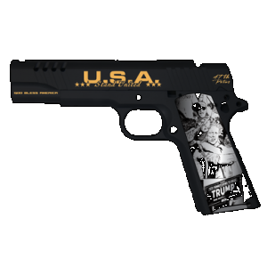 AUTO 1911TCAC18 1911 45 5" 7R TRUMP FIGHT BK/GLD