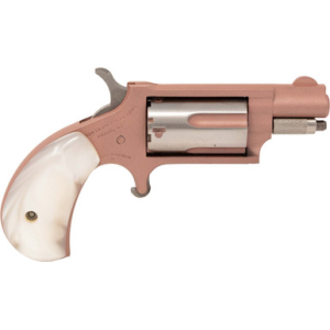 North American Arms 22MSROSE Mini-Revolver 22 Mag 5 Shot 1.13" Rose Gold Cerakote Stainless Steel Barrel & Frame, Rose Gold/Stainless Cylinder, White Pearlite Grip, Stainless Exposed Hammer,