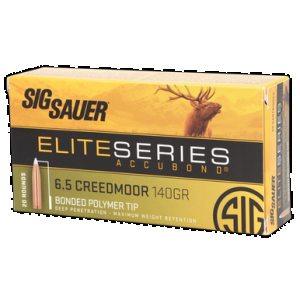 SIG Sauer Elite Hunting 6.5 Creedmoor Nosler Accubond 140 Grain 20 Rounds 798681644421 145242