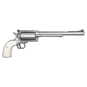 Magnum Research BFR4570B BFR Long Cylinder Extra Large Frame 45-70 Gov 5 Shot, 10" Brushed Stainless Steel Barrel, Cylinder & Frame, Bisley White Laminate Grip, Exposed Hammer