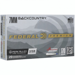 604544698954 FEDERAL 7mm Backcountry Terminal Ascent 170 Grain 20 Rounds 604544698954 174798