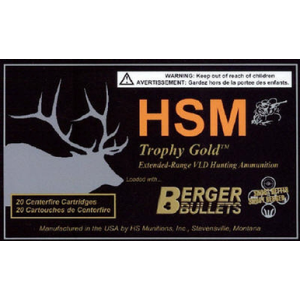 HSM Trophy Gold Rifle Ammunition 270 WSM Berger 150 gr. 20 rd.