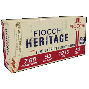 FIOCCHI Defense Dynamics Centerfire Handgun Ammo 30 Luger 93 Gr. Sjsp 50 Rd.