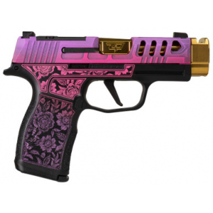 Sig Sauer P365X 9mm Gold Barrel Pink Purple Cerakote Laser Engraved