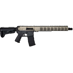 Shark Coast Tactical 300-055-1000-20 Badger 5.56 NATO 30+1 16" Black Nitride Threaded Barrel, Gray & Tan Cerakote Picatinny Rail Aluminum Receiver, Magpul SL-K Black Polymer Stock, Black Polymer Grip
