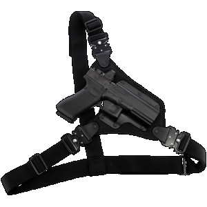 Galco HR166B High Ready Chest Holster Fits Chest Up To 58" Black Kydex/Nylon Fits Ruger .357 Blackhawk 5.50" Right Hand