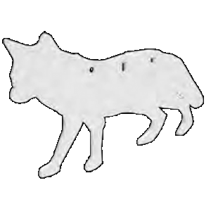 Birchwood Casey BC-47711 Centerfire Silhouette Coyote 3/8" AR500 Steel Target