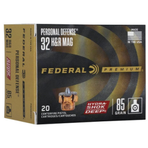 FEDERAL Hydra-shok Deep 32 H&r Jhp 85 Grain 20 Rounds