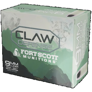 758381722607 FORT Scott Munitions 9mm115scvfncd Claw Defense 9mm 115gr 20 Per Box/25 Case 758381722607 177880