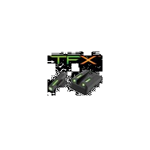 TruGlo TGTG13NV4A TFX Black | Green Tritium & Fiber Optic White Outline Front Sight Green Tritium & Fiber Optic Rear Sight
