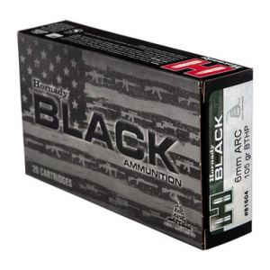 HORNADY Black Rifle Ammo 6mm Arc 105 Gr. Bthp 20 Rd.