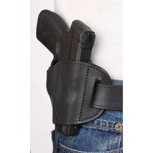 Bulldog MLBS Molded OWB Black Leather Belt Slide Fits Bersa Thunder 380 Fits Ruger LCP Fits Sig 230 Right Hand