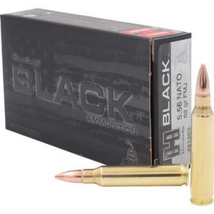 HORNADY Black Rifle Ammo 5.56 Nato 62 Gr. Fmj Black 20 Rd.