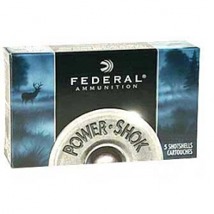 FEDERAL Power-shok 12 Gauge 00 Buck 15 Pellets 3 Inch 5 Rounds