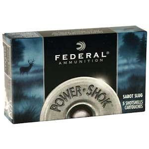 FEDERAL Power-shok 12 Gauge Sabot Slug 1 Ounce 5 Rounds