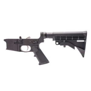 Anderson AM-15 Forged Complete AR Lower - Black | M4 Buttstock | Closed Trigger Guard