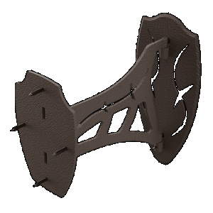 Skullhooker SKHSSMBRN Single Shoulder Mount Mounting Kit Wall Mount Steel Brown Small/Mid-Size Game