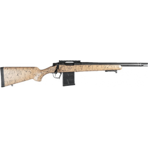 Christensen Arms 8010612100 Ridgeline Scout Full Size 6.5 Creedmoor 4+1, 16" Black Nitride Steel Threaded Barrel, Black Nitride Aluminum Receiver, Tan w/Black Webbing Fixed Sporter Stock