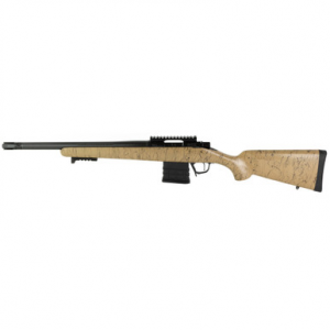 Christensen Arms 8010612200 Ridgeline Scout Full Size 223 Rem 4+1, 16" Black Nitride Steel Threaded Barrel, Black Nitride Aluminum Receiver, Tan w/Black Webbing Fixed Sporter Stock