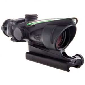 Trijicon 100224 ACOG Black Hardcoat Anodized 4x32mm Illuminated Green Horseshoe .223/5.56 BDC Reticle