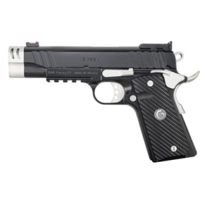 EAA GIRSAN 390616 MC1911 C Carry Frame 10mm Auto 9+1, 4.40" Black Compensated Barrel, Black Serrated Steel Slide & Frame w/Beavertail & Picatinny Rail, Checkered Laminate Grip, Ambidextrous