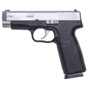 Kahr Arms CT4543 CT45 45 ACP 7+1 4" Stainless Steel Barrel, Matte Serrated Stainless Steel Slide, Black Polymer Frame, Black Textured Polymer Grip, Right Hand