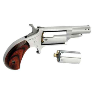 NAA 22MCP Mini-Revolver Combo 22 LR/.22 WMR Stainless/Rosewood 1.63 in. 5 rd.