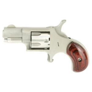 NORTH American Arms 22s Mini-revolver 22 Short 5rd 1.13" Barrel, Overall Stainless Steel Finish, Rosewood Birdshead Grip