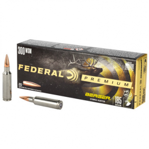Federal Premium Berger Hybrid Hunter 300 WSM 185 Grain 20 Rounds