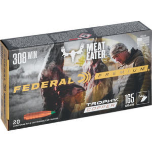 Federal Trophy Copper 308 Winchester Copper Polymer-Tipped 165 Grain 20 Rounds