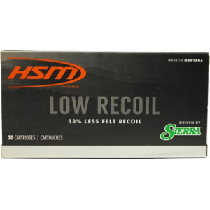 HSM Low Recoil Rifle Ammunition 308 Win. Sierra 150 Gr. 20 Rd.