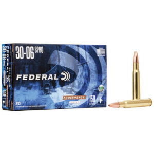 Federal 3006150LFA Power-Shok 30-06Springfield 150gr Copper Hollow Point 20 Per Box/10 Case