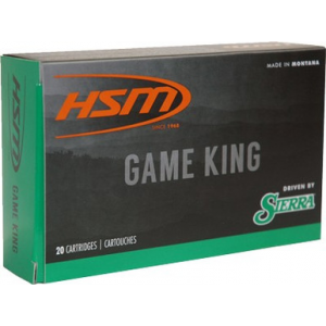HSM Game King Rifle Ammunition 308 Win. Sierra Spitzer Bt 165 Gr. 20 Rd.