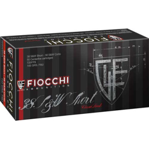 Fiocchi Specialty Centerfire Handgun Ammo 38 S&W Short 145 gr. FMJ 50 rd.