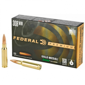 Federal Gold Medal 308 Win Sierra MatchKing BTHP 168 Grain 20 Rounds