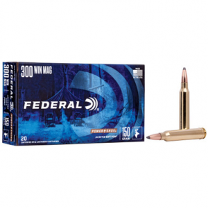 Federal Power-Shok 300 Winchester Magnum Jacketed Soft Point 150 Grain 20 Rounds