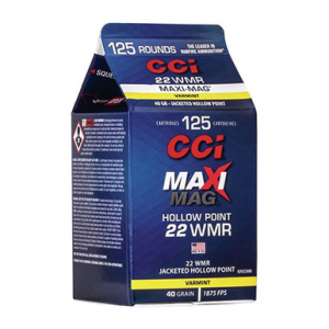 CCI Pour Pack 22 Wmr Jacketed Hollow Point 40 Grain 125 Rounds
