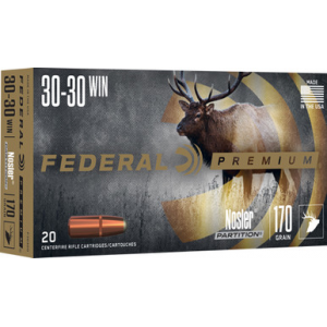 Federal Premium Nosler Partition 30-30 Win Trophy Bonded Tip 170 Grain 20 Rounds