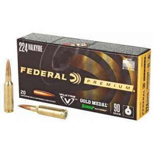 Federal Gold Medal 224 Valkyrie BTHP 90 Grain 20 Rounds
