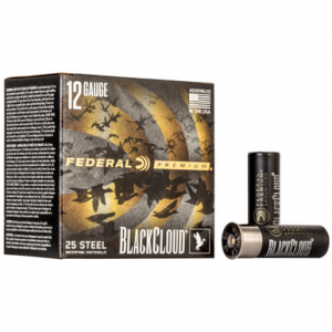 Federal Premium Black Cloud 12 Gauge Shotgun Ammo 1 1/4 Ounce 4 Shot 25 Rounds