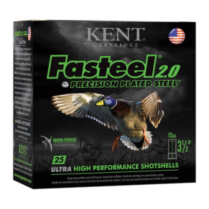Kent Fasteel 2.0 Precision Plated Steel Load 12 ga. 3.5 in. 1 3/8 oz. 4 Shot 25 rd.