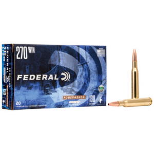 Federal Power-Shok Copper 270 Winchester Copper Hollow Point 130 Grain 20 Rounds