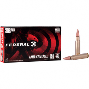Federal American Eagle 308 Winchester FMJ Boat-Tail 150 Grain 20 Rounds