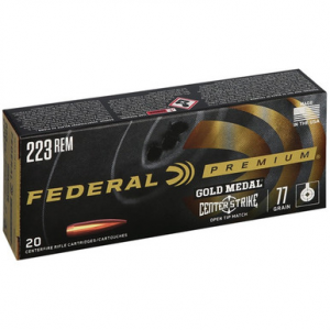 Federal Gold Medal 223 Remington Open Tip Match 77 Grain 20 Rounds