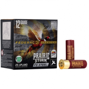Federal Prairie Storm FS Steel 12 Gauge 3 Inch 1 1/8 Ounce Steel Shot 25 Rounds