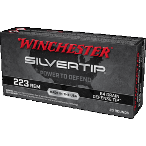 WINCHESTER Silvertip Rifle Ammo 223 Rem. 64 Gr. Defense Tip 20 Rd.