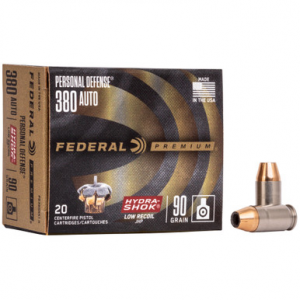 FEDERAL Premium Personal Defense 380 Acp Jacketed Hollow Point 90 Grain 20 Rounds