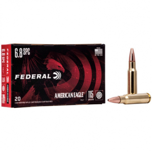 Federal American Eagle 6.8 SPC Total Metal Jacket 115 Grain 20 Rounds
