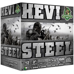 HEVI-Shot HS60001 HEVI-Steel 12Gauge 3" 1 1/4oz 1Shot 25 Rounds